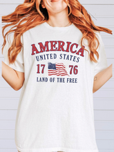 Load image into Gallery viewer, Patriotic 1776 Graphic Tee- cotton
