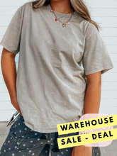 Load image into Gallery viewer, BERLIN Slate Mineral Washed Cotton Tee- stretchy
