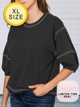 Load image into Gallery viewer, [XXL] Livvy Black Cotton Top - stretch
