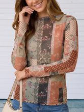 Load image into Gallery viewer, Sweet Patchwork Mesh Top
