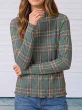 Load image into Gallery viewer, Kensington Plaid Mock Neck Top
