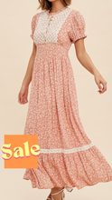 Load image into Gallery viewer, Coral Cottage Lace dress
