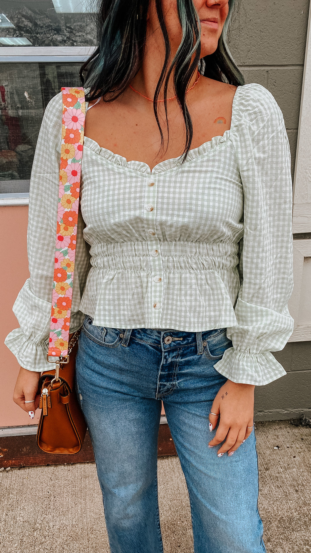 Bexley Plaid Cottage Blouse