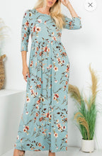 Load image into Gallery viewer, SALE**Bridget Sage Blossom Dress- Stretchy
